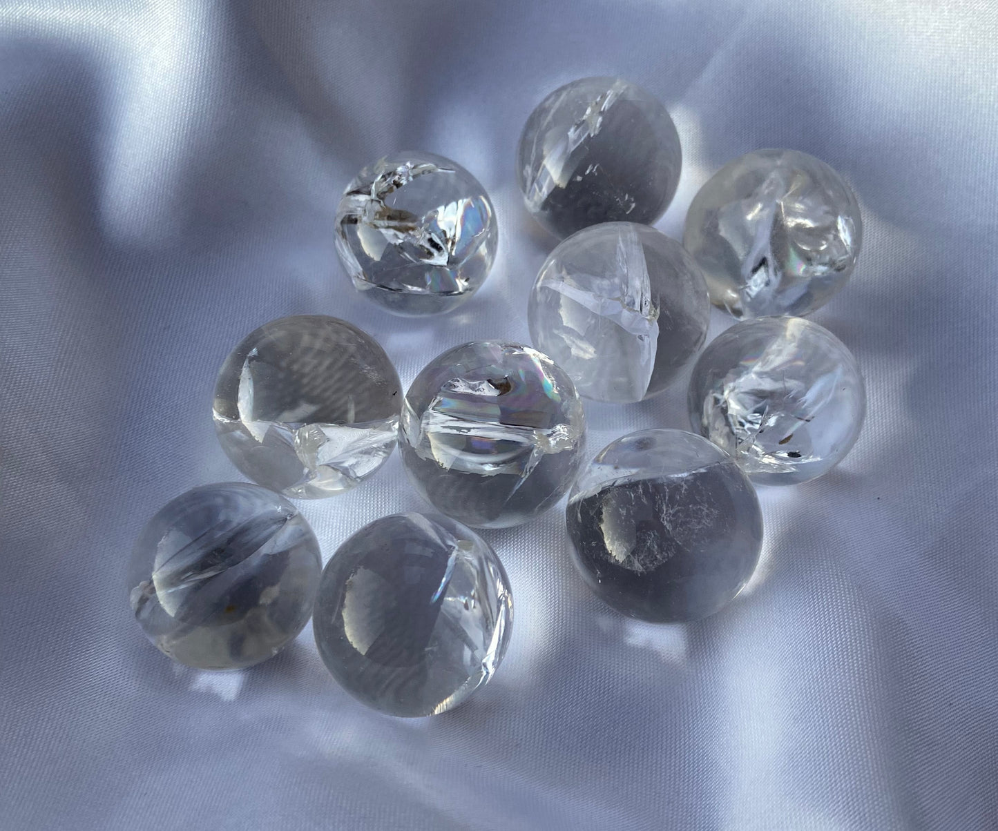 Clear quartz sphere