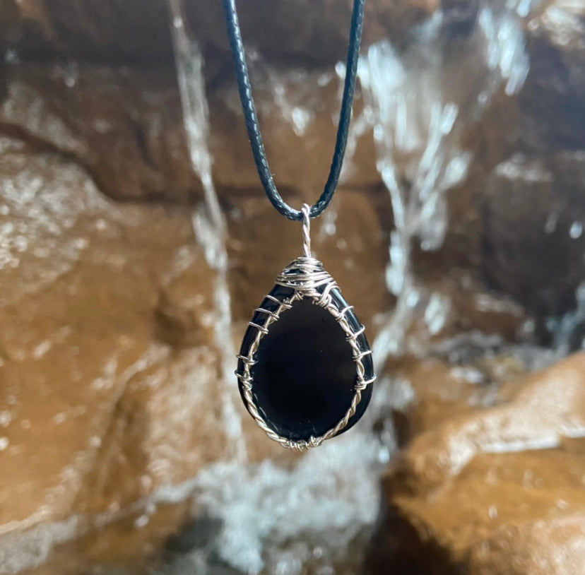 Black obsidian tree of life