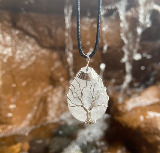 Clear quartz tree of life