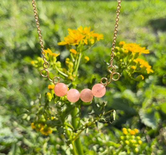 strawberry quartz necklace